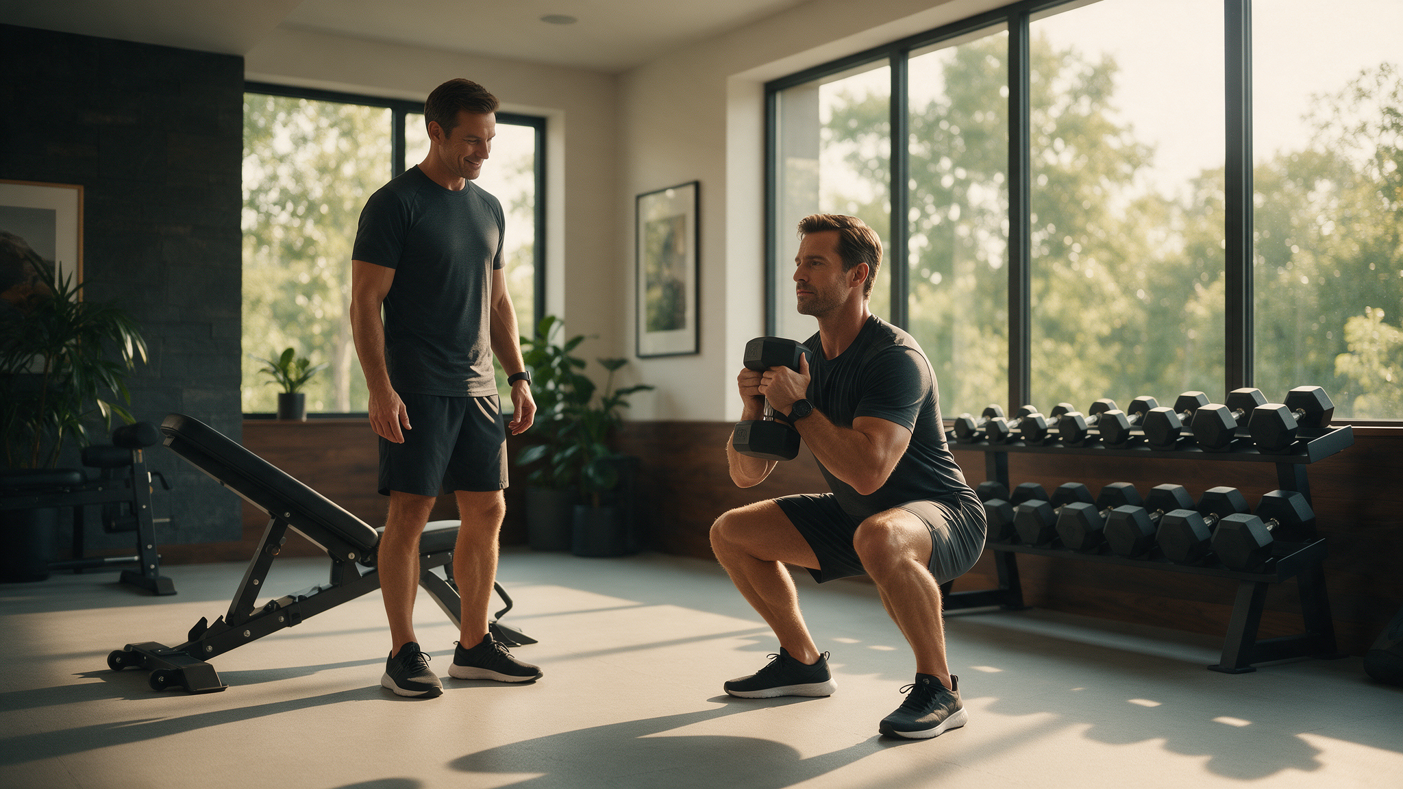 Coach und Führungskraft beim Personal Training im Private Gym Adliswil