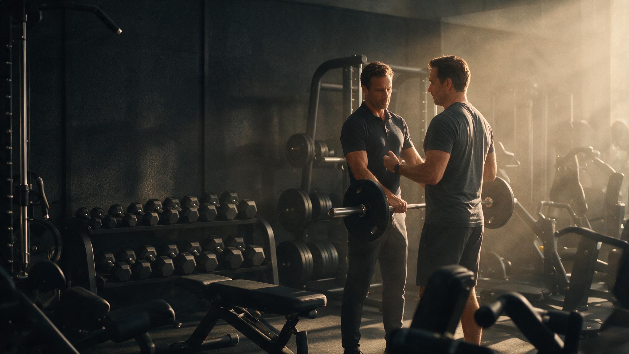 Personal Trainer coacht Führungskraft beim Krafttraining im Private Gym Adliswil
