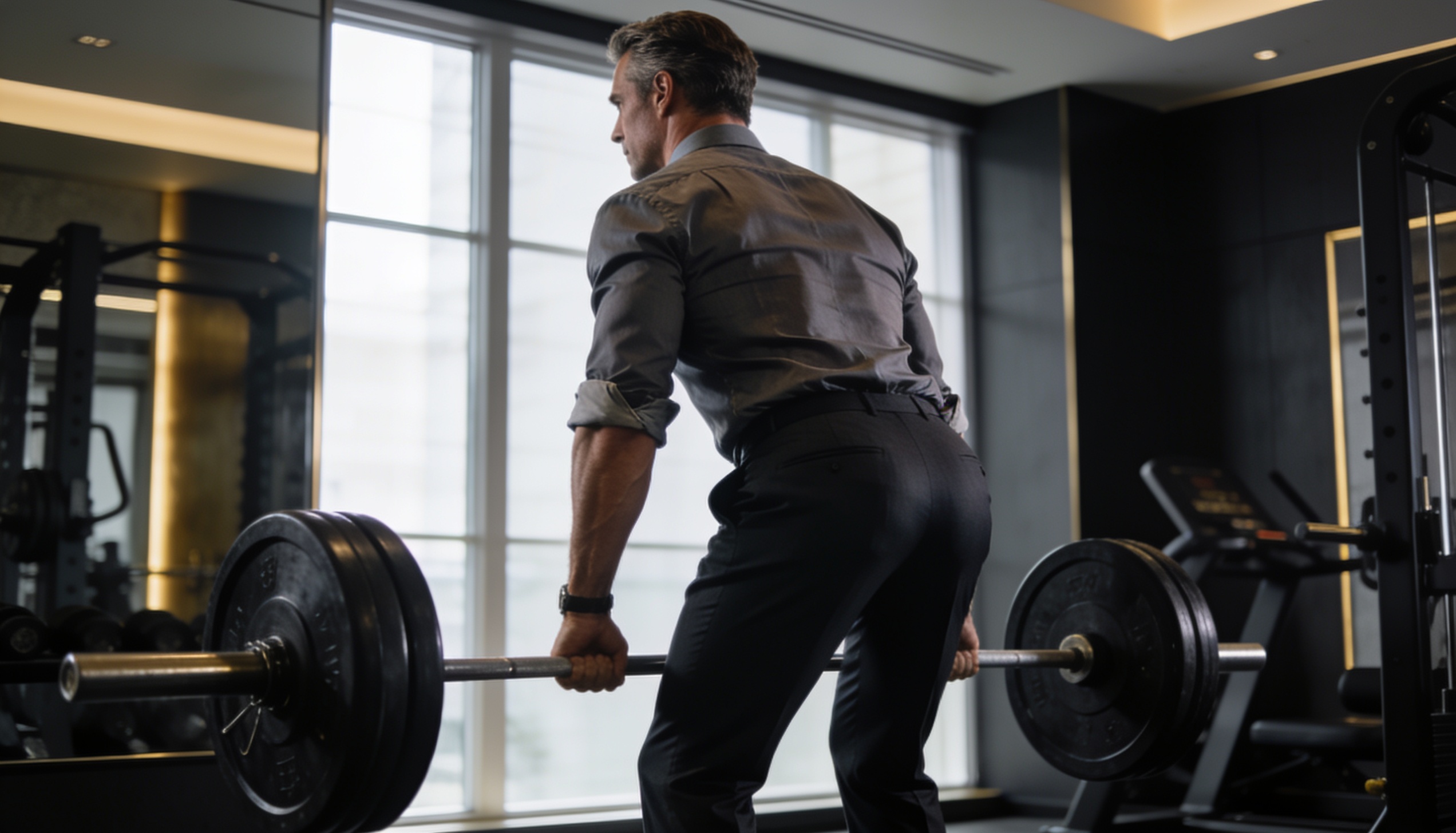 Fuehrungskraft beim Krafttraining gegen Rueckenschmerzen im Private Gym Adliswil
