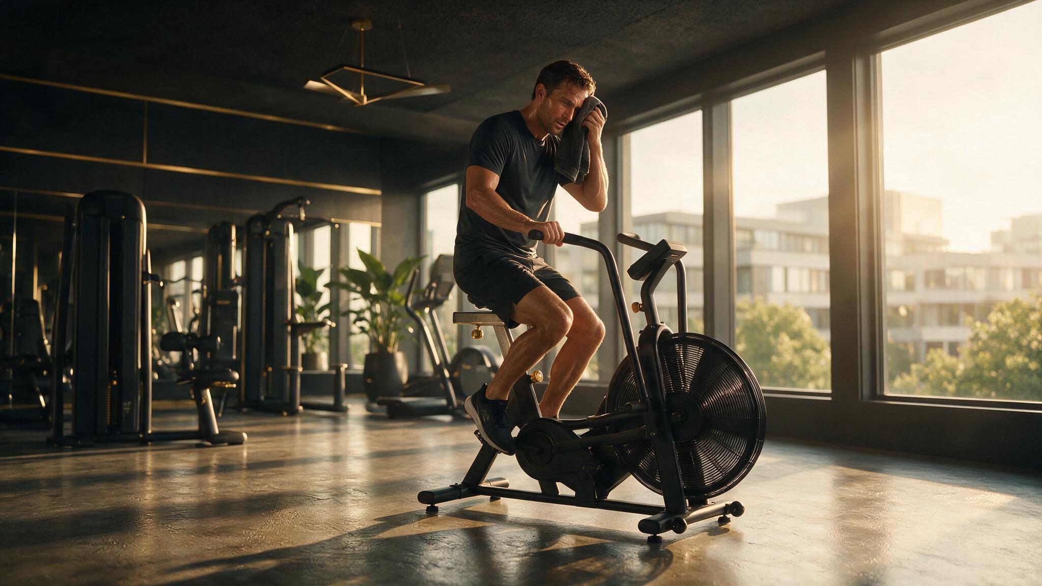 Unternehmer beim effizienten Cardio-Training im Private Gym in Adliswil