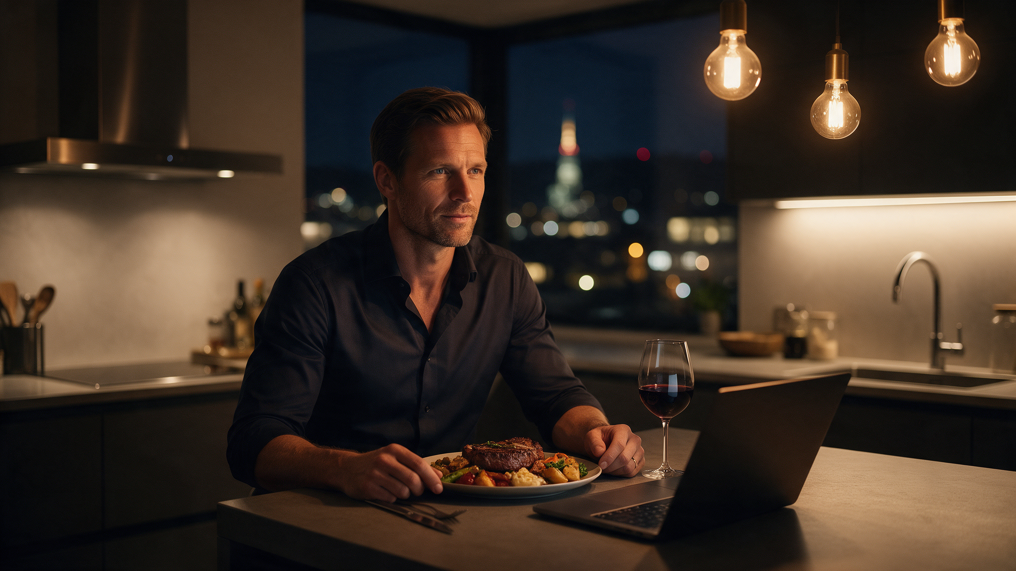 Unternehmer beim späten Abendessen um 21 Uhr – spät essen macht dick? Progressive Sports Adliswil