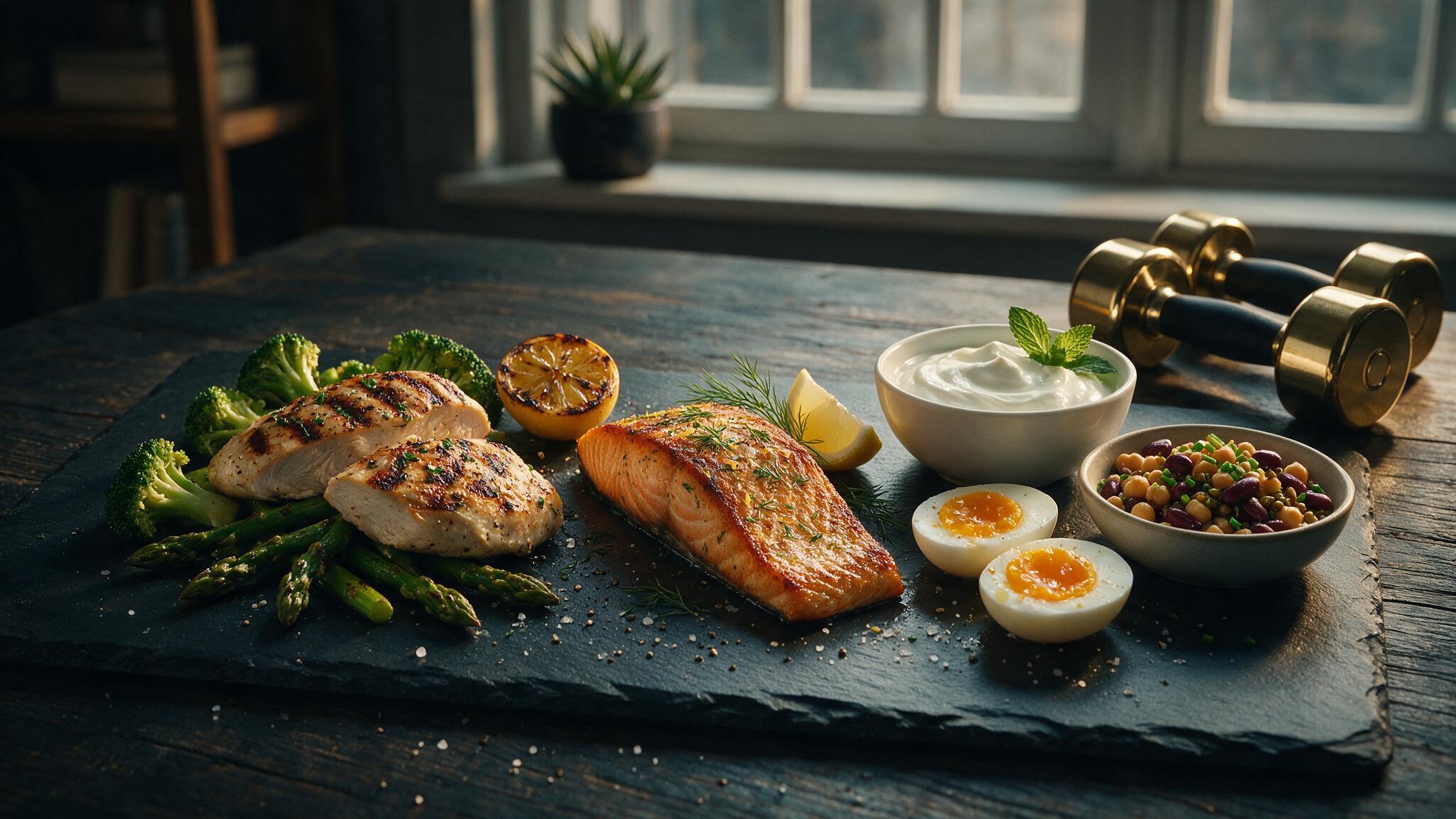Proteinreiche Mahlzeit zum Muskelerhalt waehrend der Abnehmspritze, Ernaehrungscoaching Adliswil