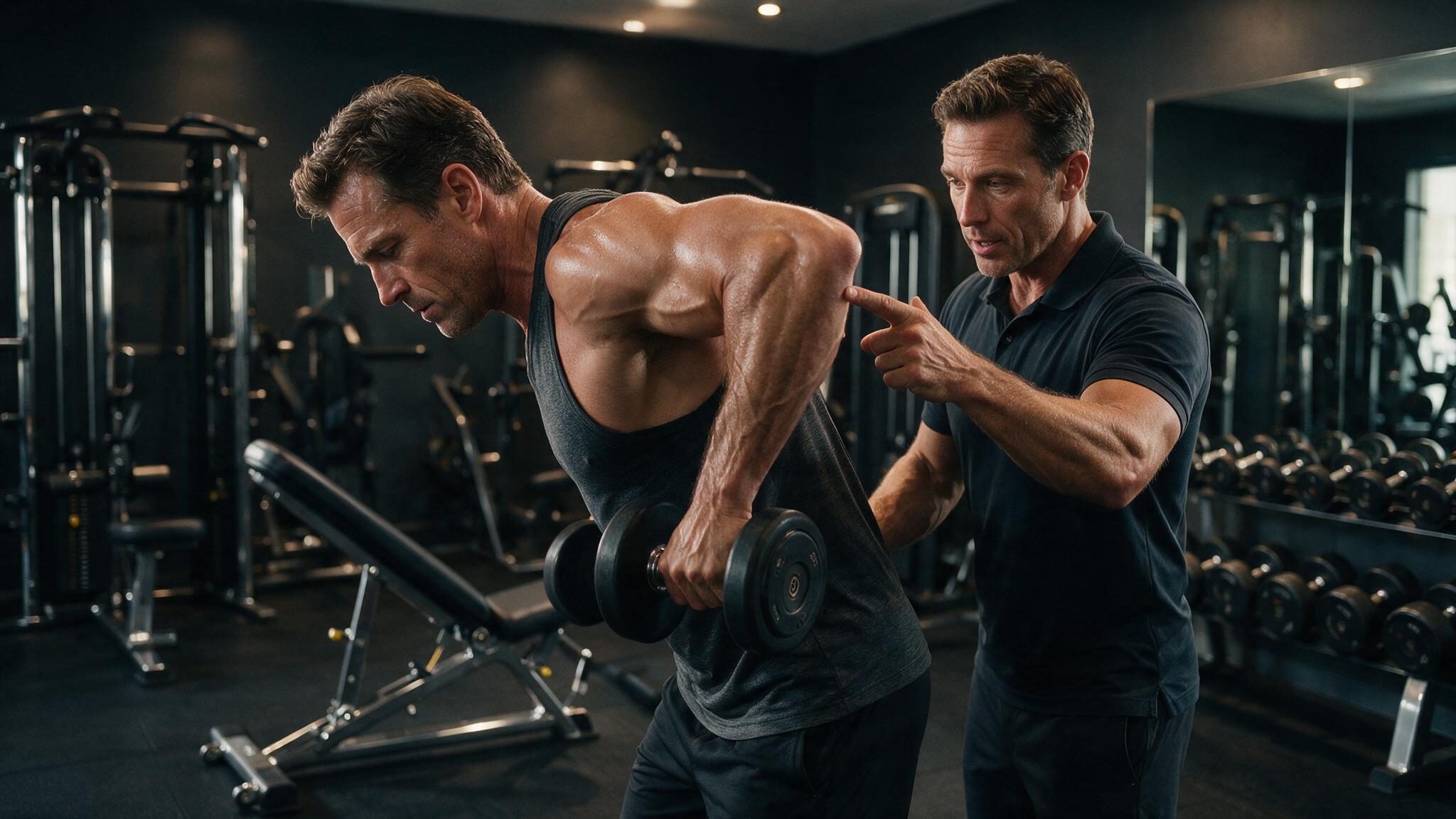 Personal Trainer coacht Fuehrungskraft im Private Gym in Adliswil beim Krafttraining