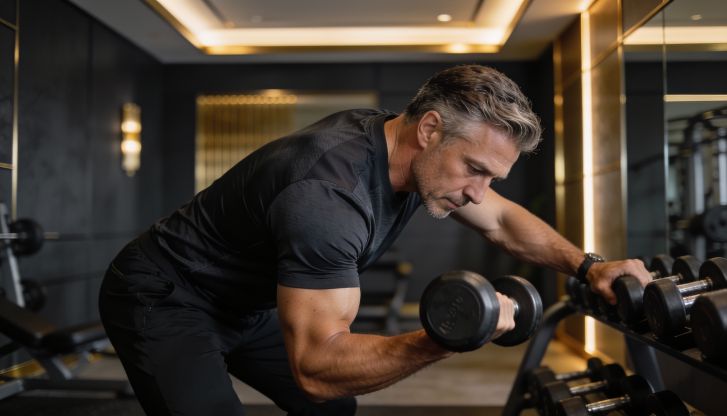 Unternehmer beim Krafttraining im Private Gym in Adliswil – nachhaltig Fett verlieren ohne Jojo-Effekt