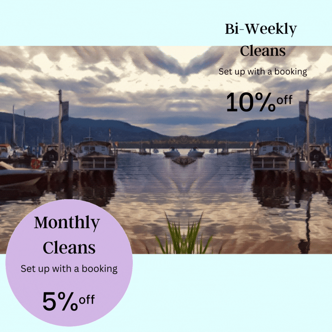 biweekly cleans 10%off monthly cleans 5%off