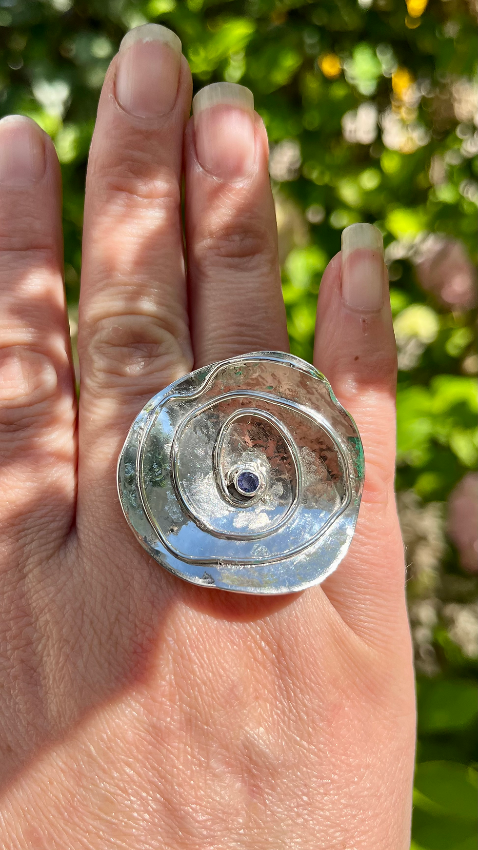 Miniature : Bague argent design, Iolite