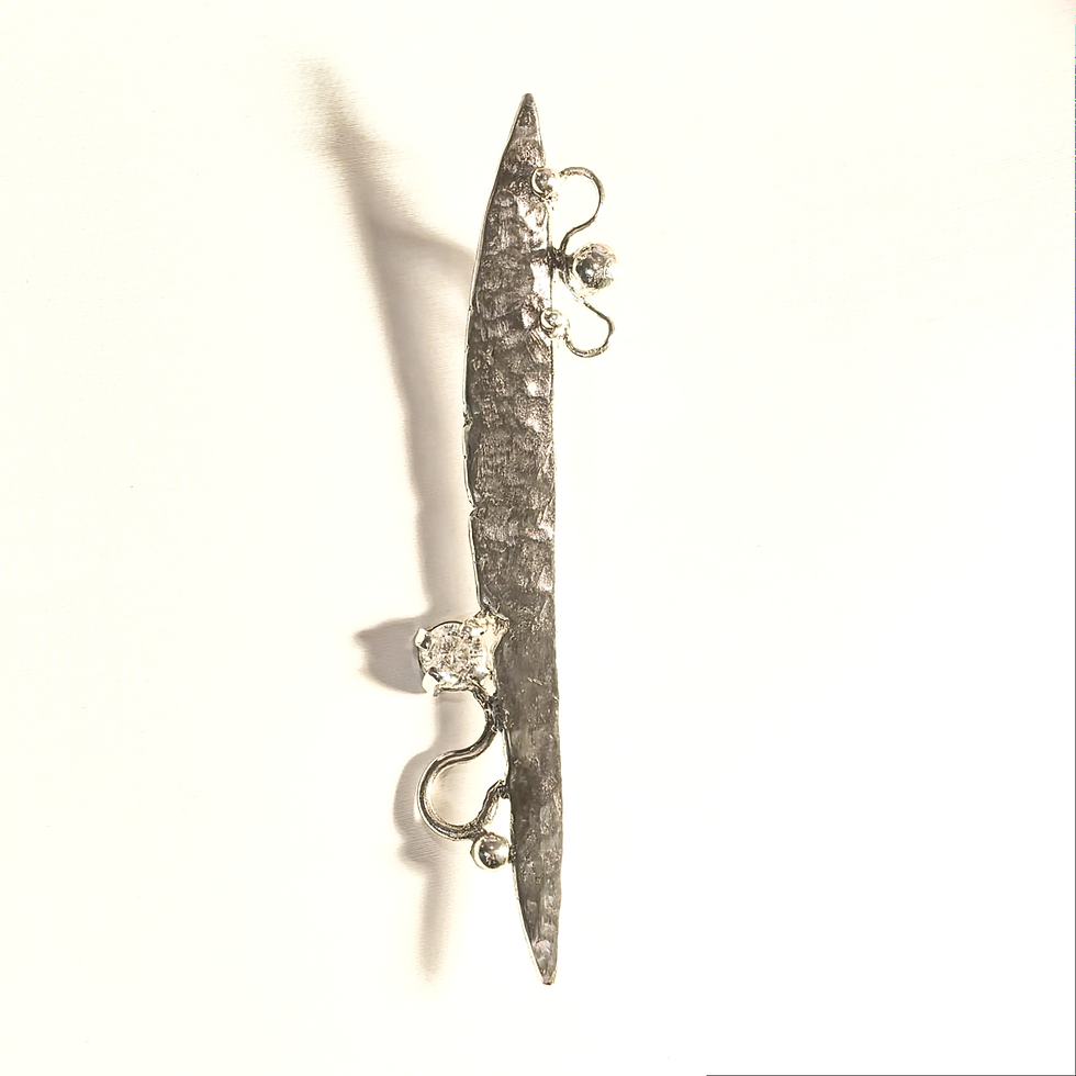 broche en argent, zirconium, bijoux écharpe, bijou femme, EMI Bjoux et Créations