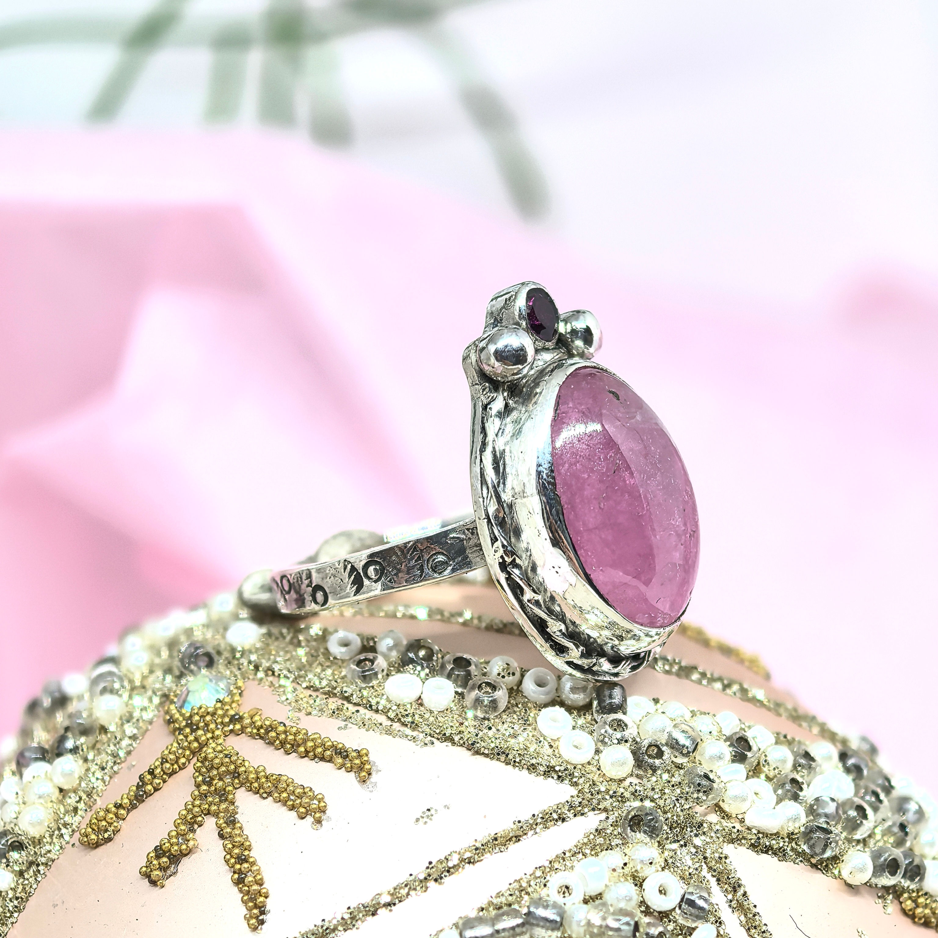 Bague argent, Tourmaline 