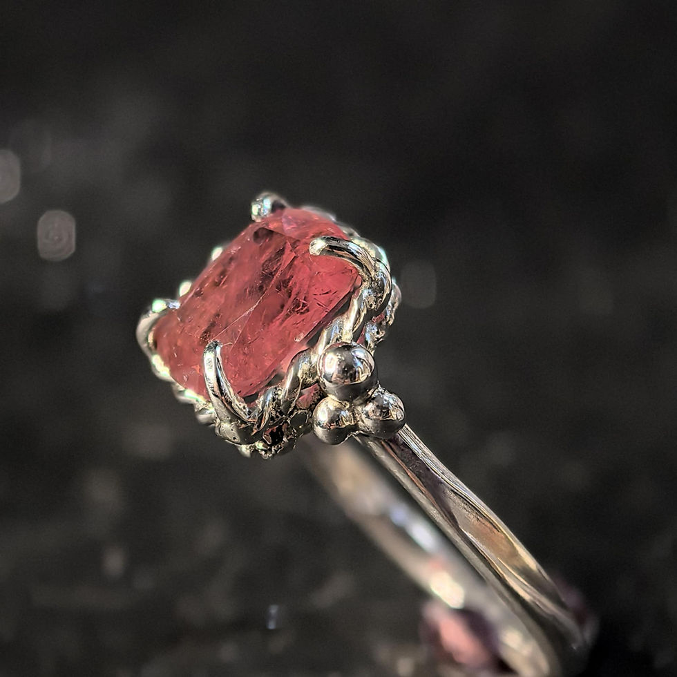 bague argent tourmaline,artisanal, tourmaline, pierre naturelle, EMI Bijoux et Créations