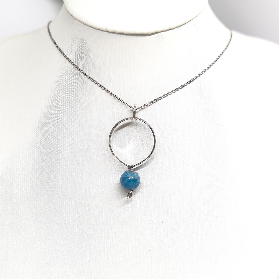 Miniature : Collier argent, Apatite