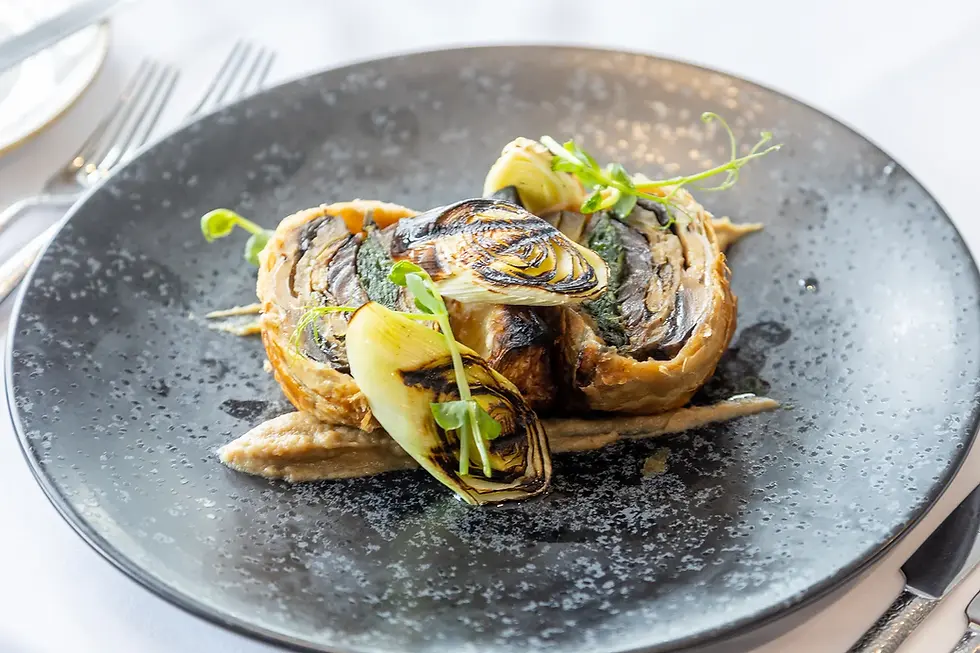Mushroom wellington at the Seaview Hotel