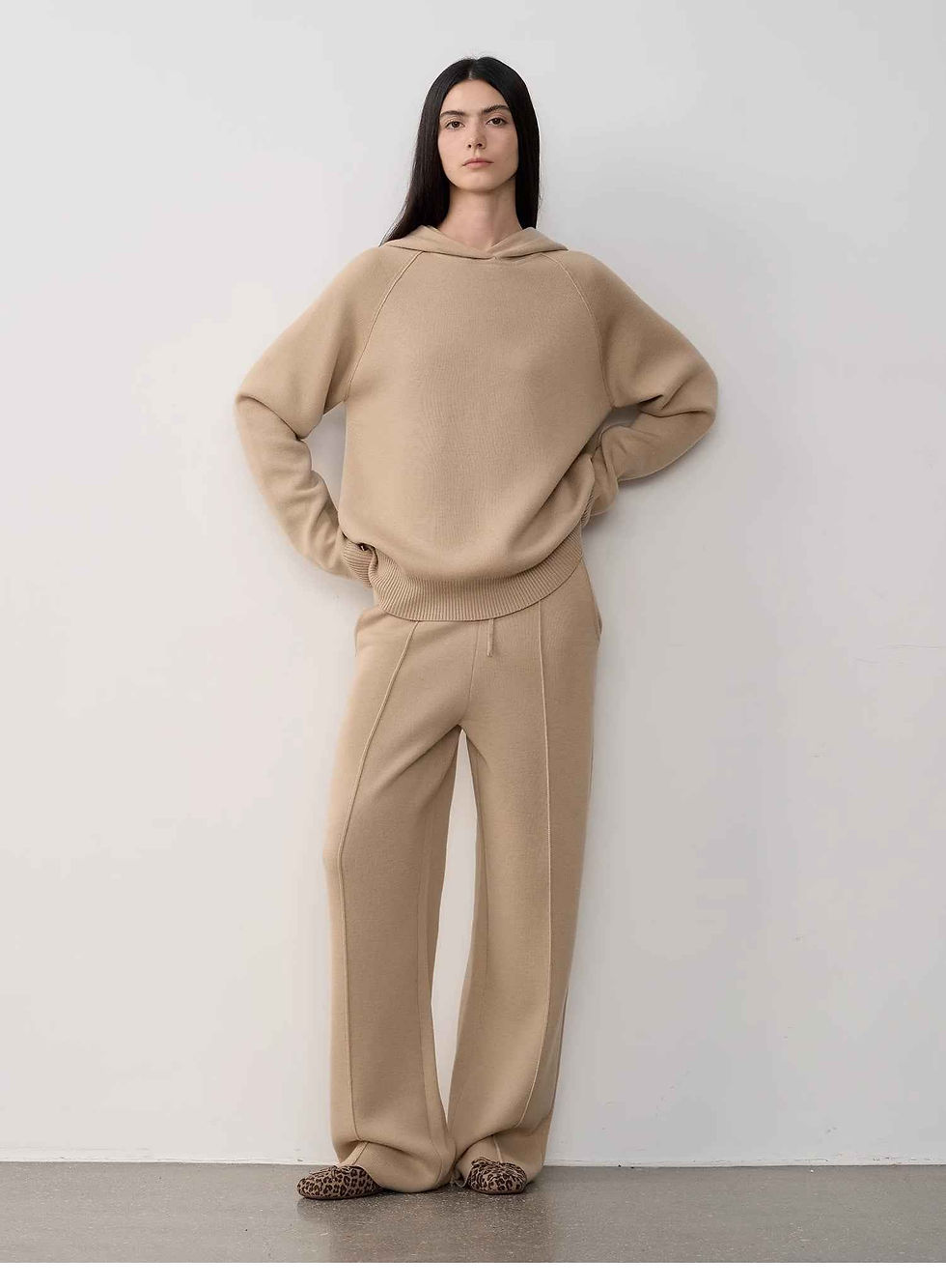 Miniatura: Fireladyfur Women's Wool Knit Hooded Set"Urban One"