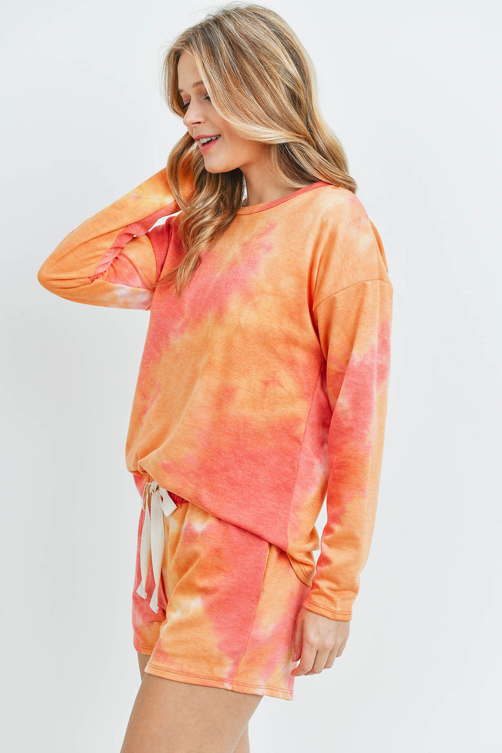 Miniatura: Tie Dye Top and Shorts Set With Self Tie