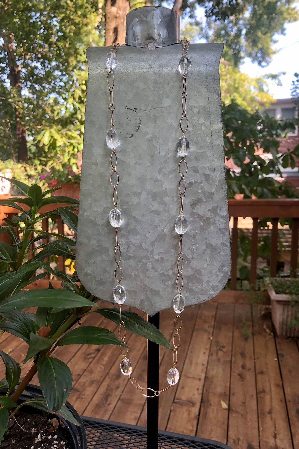 Thumbnail: Crystal Quartz and Chain Necklace 