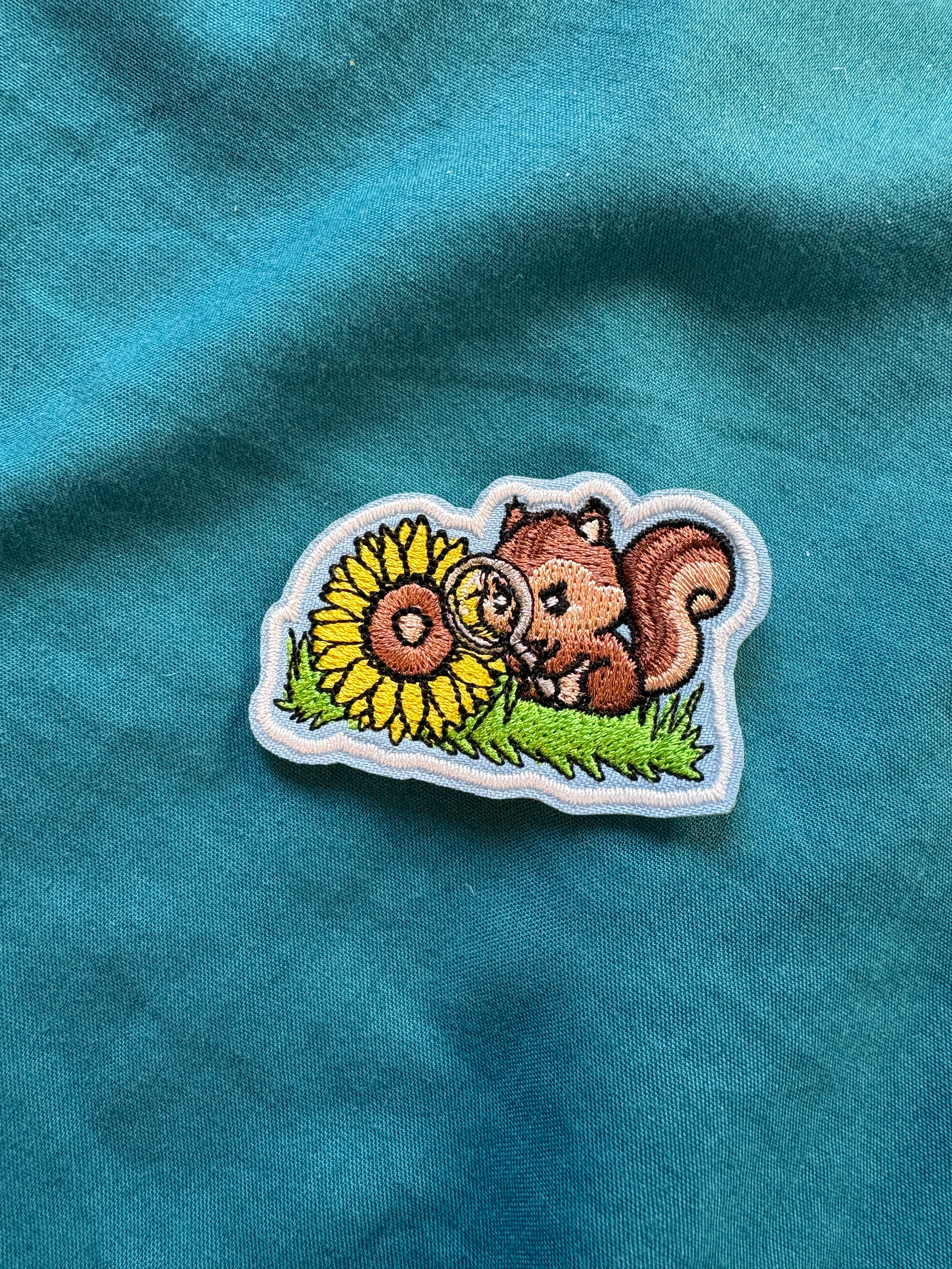 Cheeky Squirrel embroidery sticker