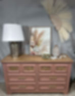 This piece was inspired by the soft colors in the art. Decorating around one piece can tie it all together.