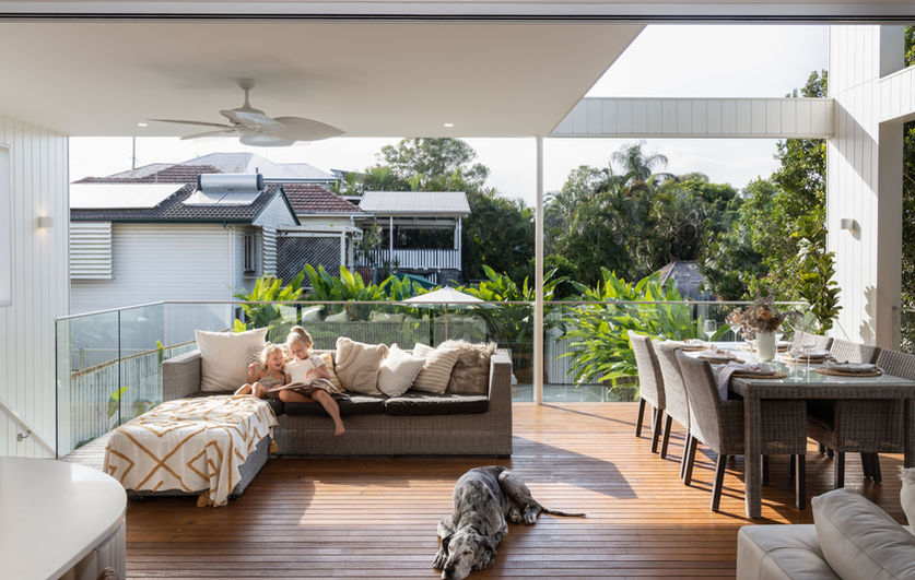 Jessica Hardwick Architecture, Clayfield House, New Build Home, Brisbane Architect, Sustainable Architecture, Modern House, outdoor living area