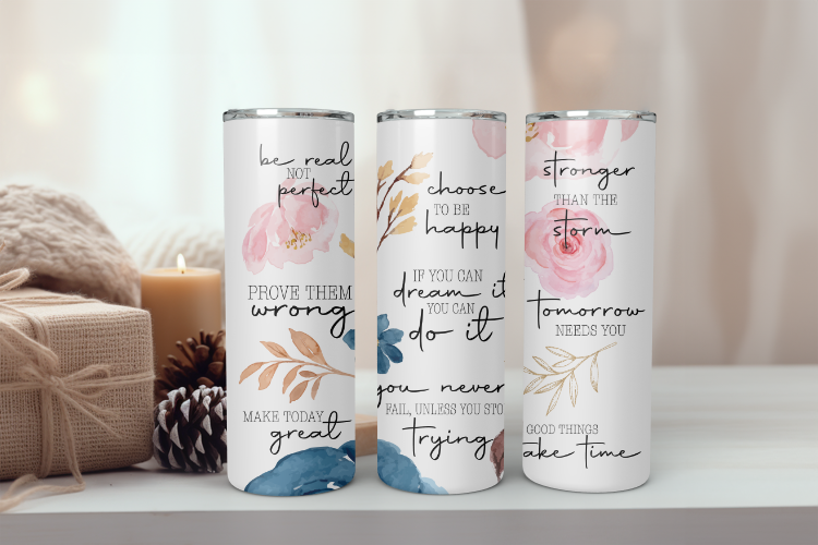20oz Tumbler "Positive Quotes"