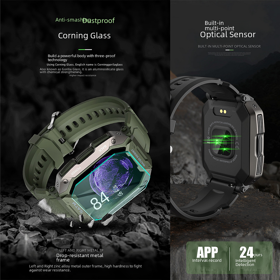 Miniatura: C20 Smart Watch with Bluetooth, Heart Rate, and Alerts