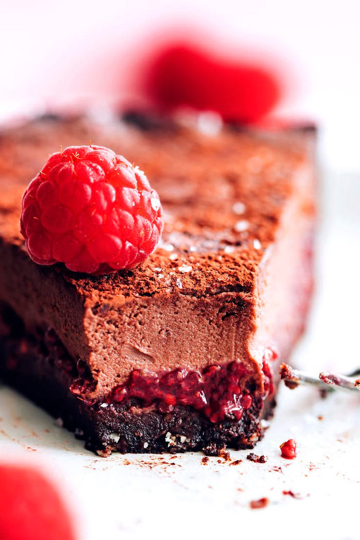 Vegan Raspberry Chocolate Ganache Tart
