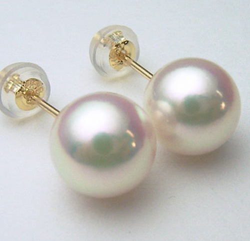 伊勢志摩産あこや本真珠　K18YGピアス　8mm アコヤ真珠ピアス8-8.5mm | 伊勢志摩の天然真珠
