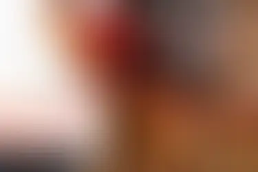 Close-up of a handyman wearing a tool belt and holding a red hard hat.