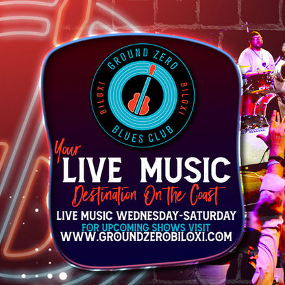 Ground Zero Blues Club Biloxi live music venue graphic