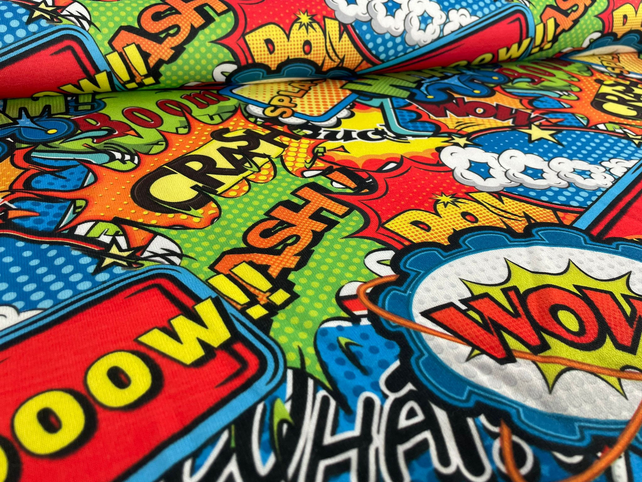 Comic print - Fleece Backed Jersey