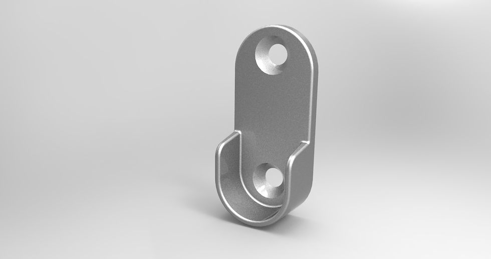 Soporte closet - Tubo ovalado