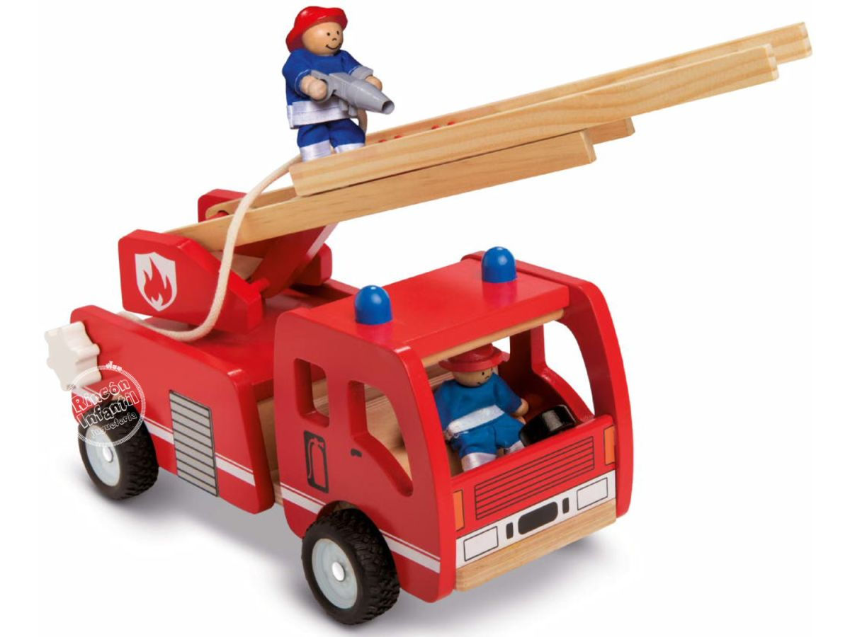 Camión de bomberos de madera