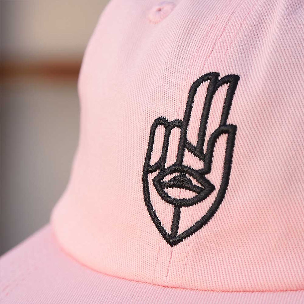 サムネイル： JETLAGBROTHERS PINK HAT TWO FINGER SALUTE HAND