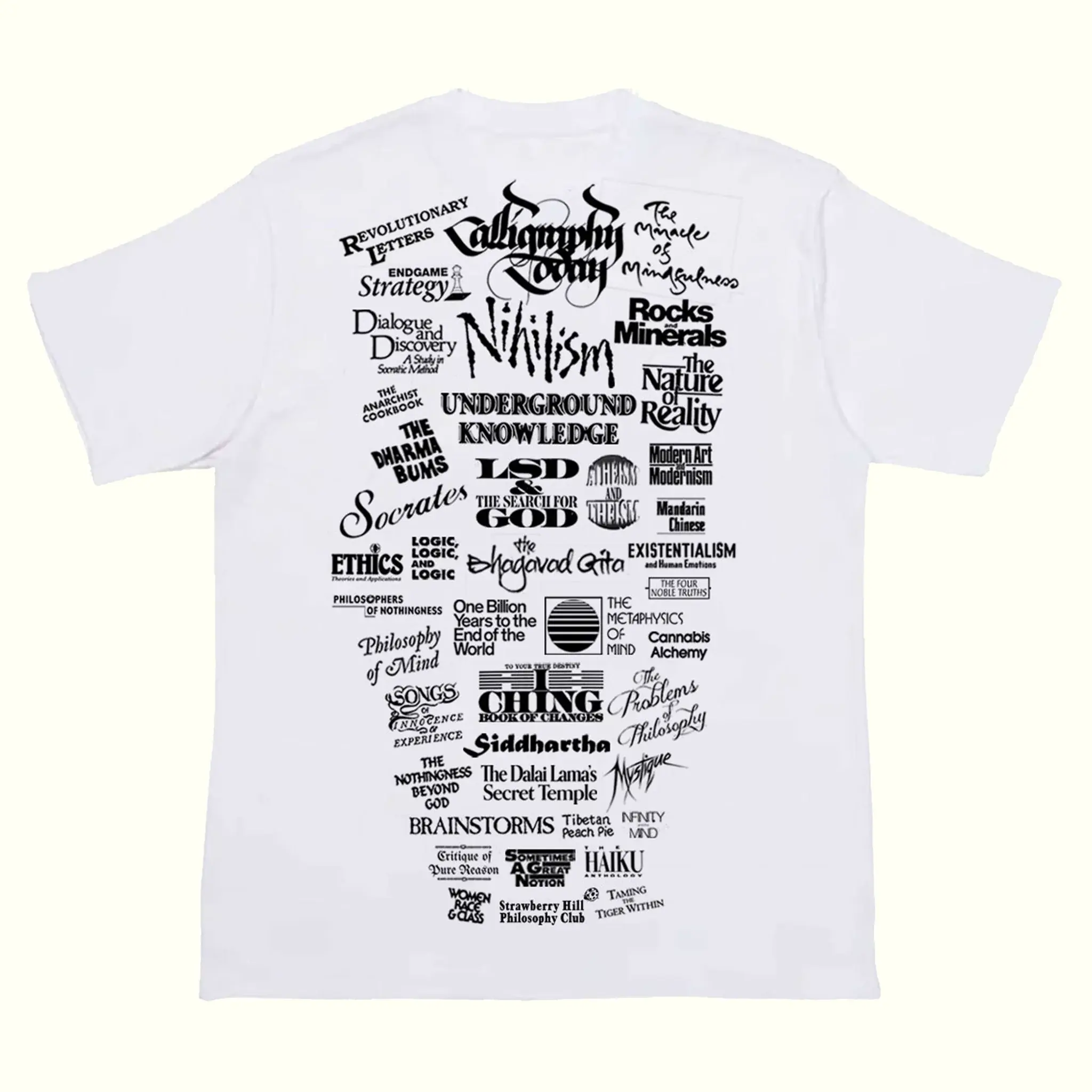 STRAWBERRY HILL PHILOSOPHY CLUBBOOK CLUB TEE WHITE