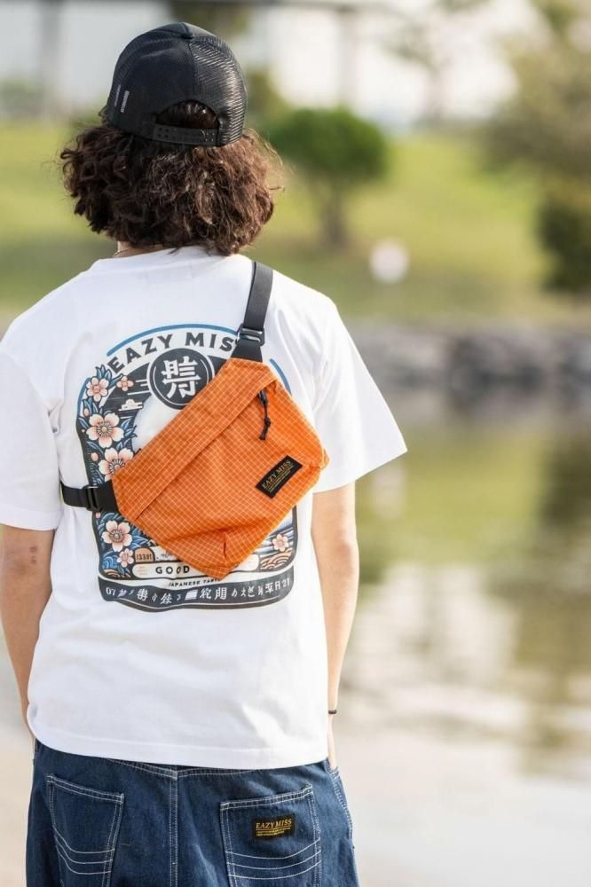 サムネイル： EAZY M!SS Grid Ripstop Crossbody Pouch Orange
