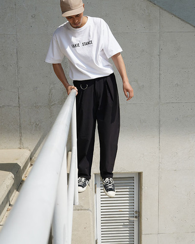 FAKIE STANCE D-50 NYLON STRETCH PANTS BLACK | GRAVITY FUKUOKA