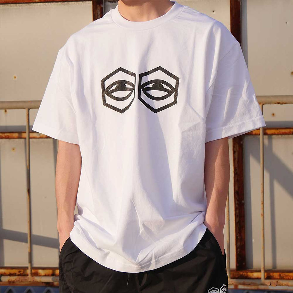 JETLAGBROTHERS EYES TEE WHITE