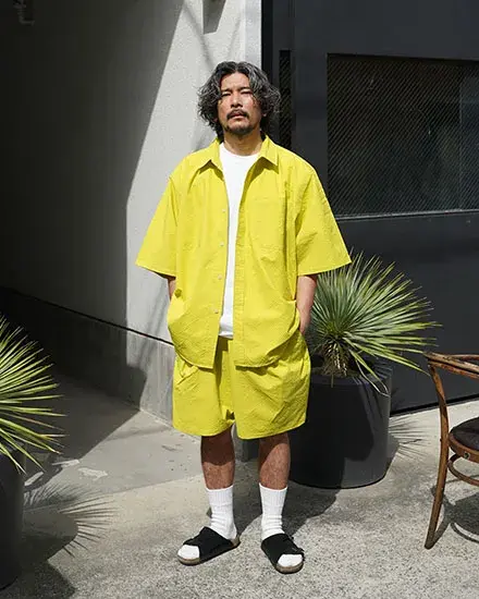 サムネイル： FAKIE STANCE Seersucker Shorts 25P4 YEL