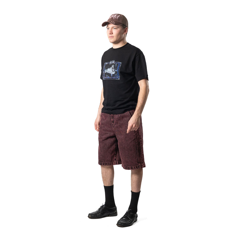 サムネイル： HODDLE DENIM BERMUDA SHORTS WINE