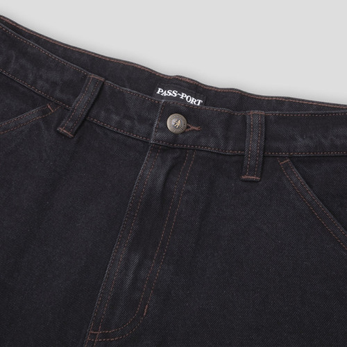 パンツ PASSPORT DENIM WASHED BLACK Passport Workers Club Jeans - washed black | Tactics