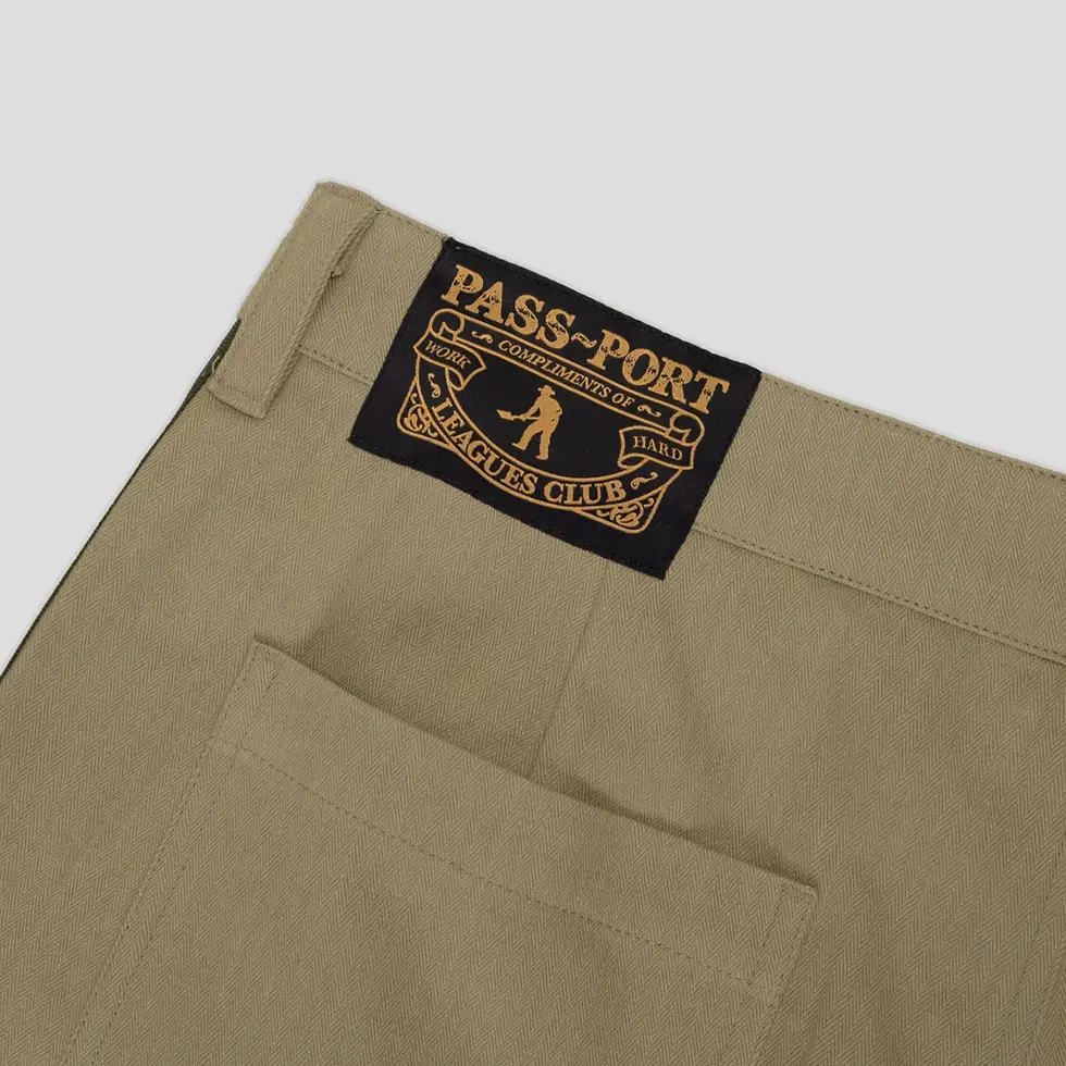 サムネイル： PASSPORT Herringbone Leagues Club Stripe Short Stone
