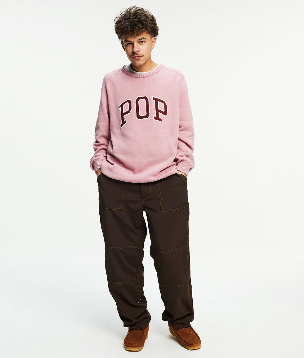 サムネイル： POP TRADING arch knitted crewneck