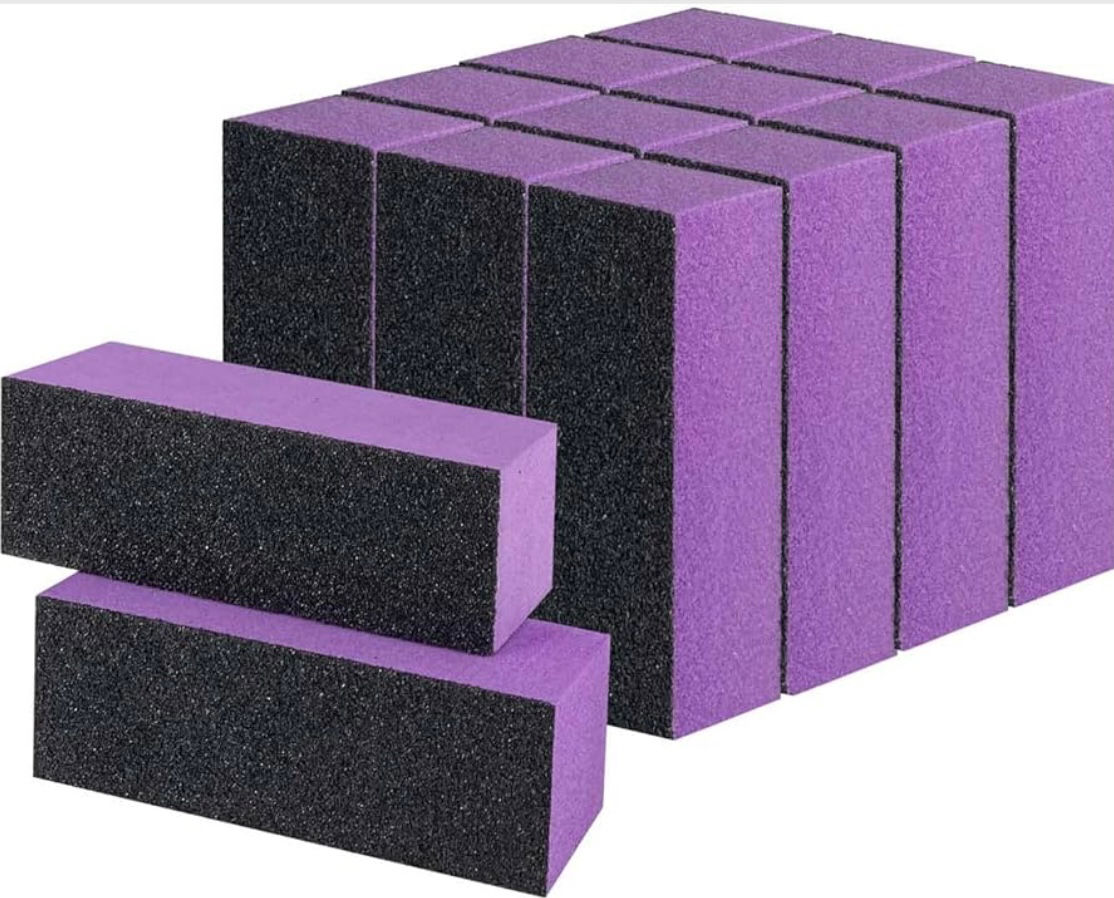 Nail Buffer Sanding Block (Black/Purple)