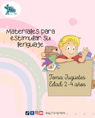 Estimulación del lenguaje con léxico de juguetes | aletaterapia