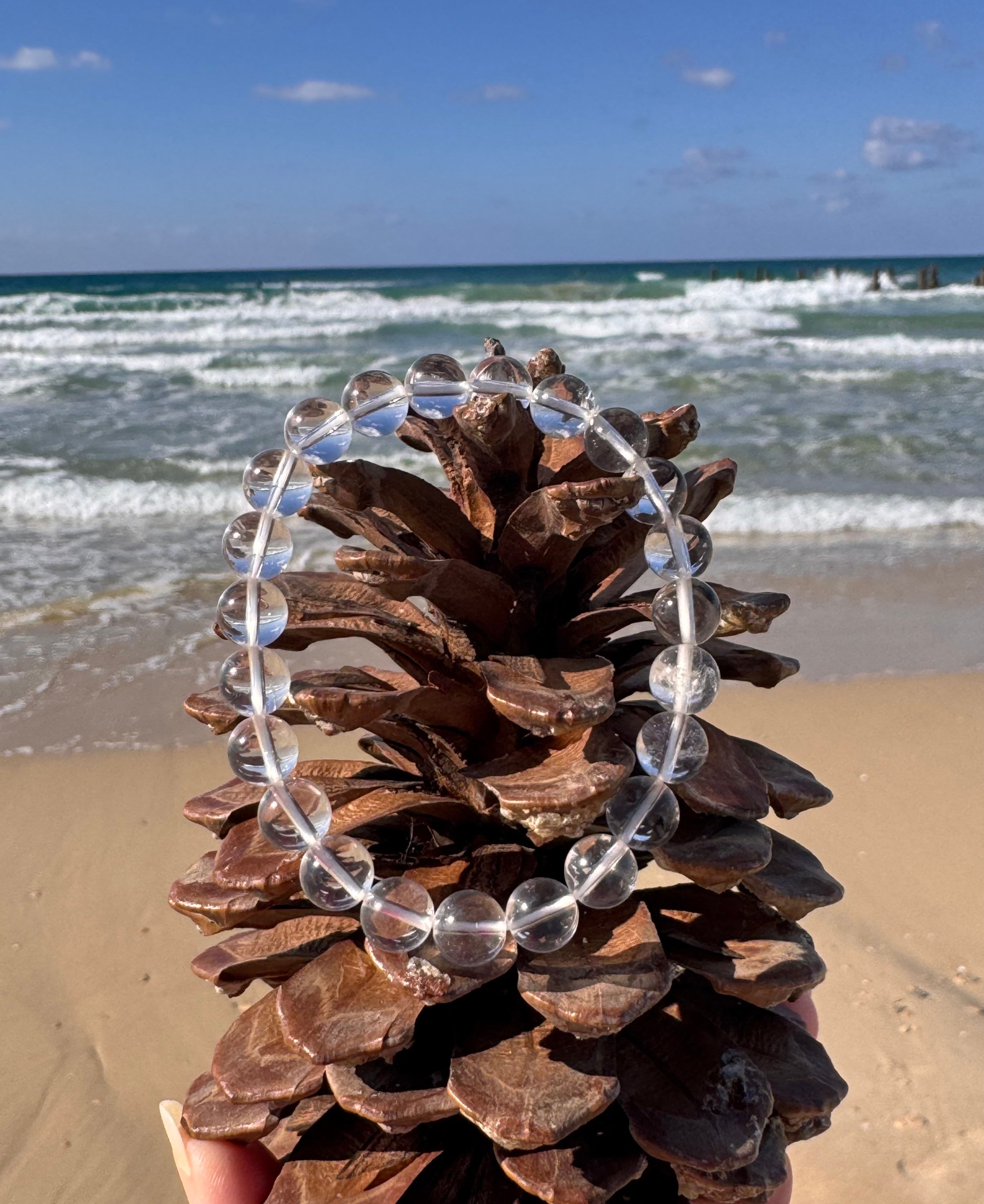 צמיד קוורץ שקוף