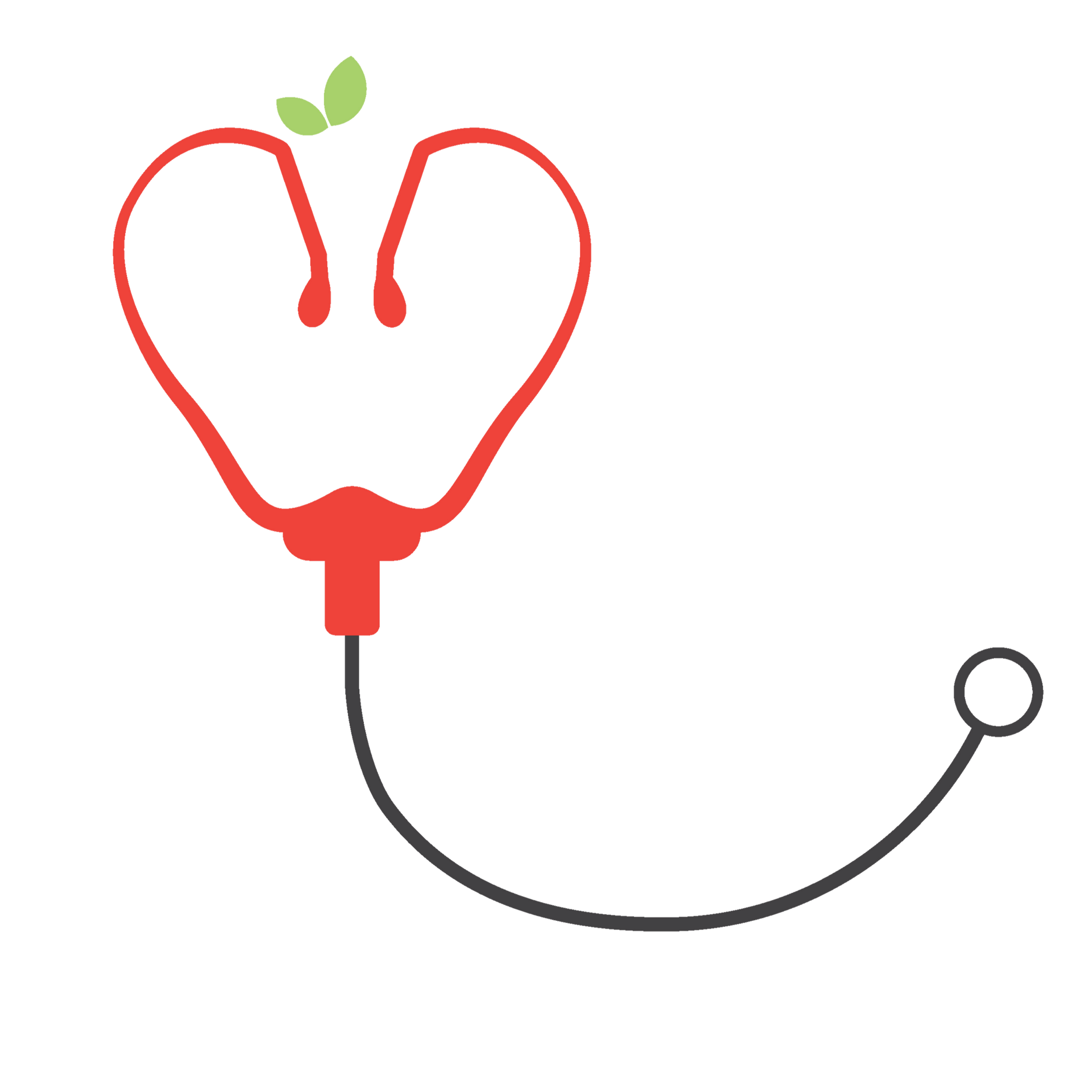 logo design for CulVita Consulting. an image of a stethoscope in the shape of a heart with two leaves and "CulVita" written within it.