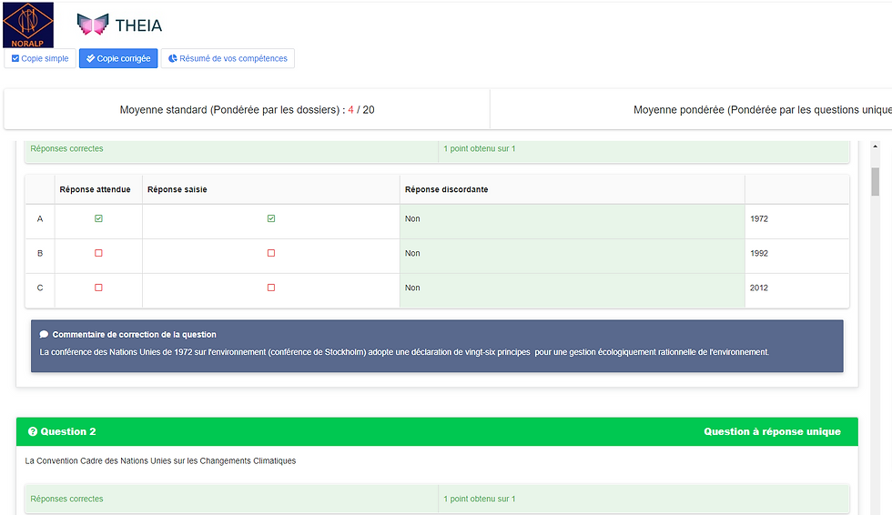 Entrainements en ligne