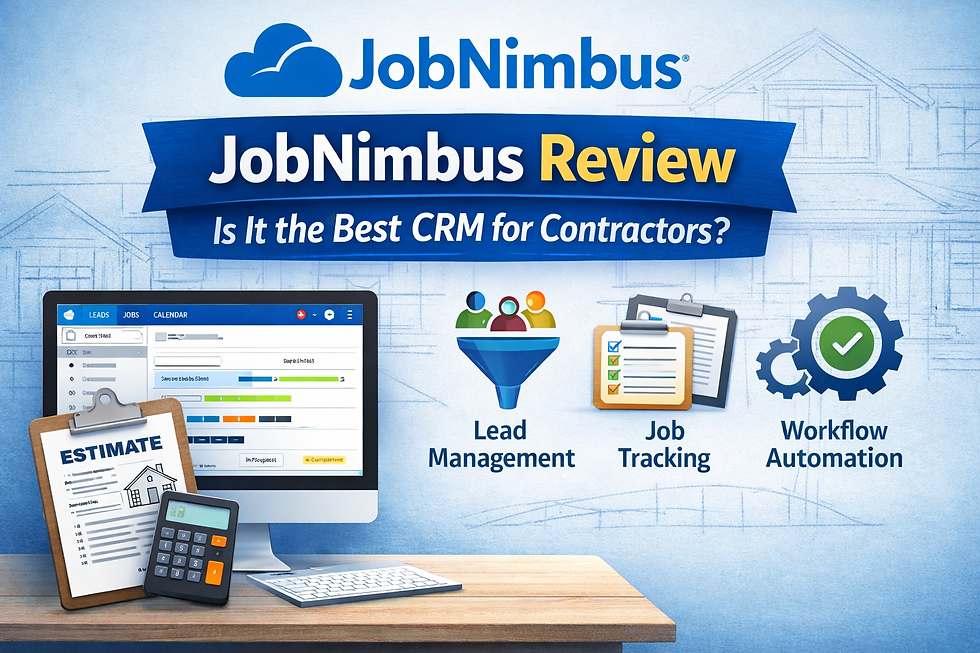 JobNimbus CRM software review for contractors