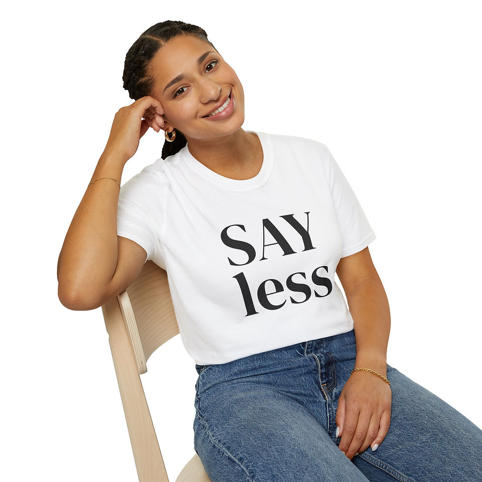 Miniatura: SAY less Motivational Unisex Softstyle T-Shirt | Inspirational Quote Tee 