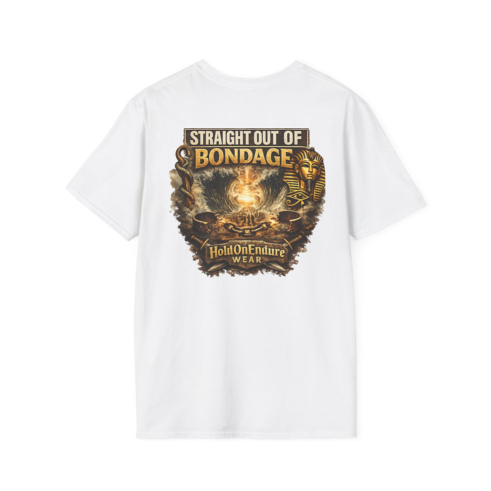 Miniatura: Straight Outta Mitzrayim T-Shirt | Egyptian Pharaoh Pyramid Design