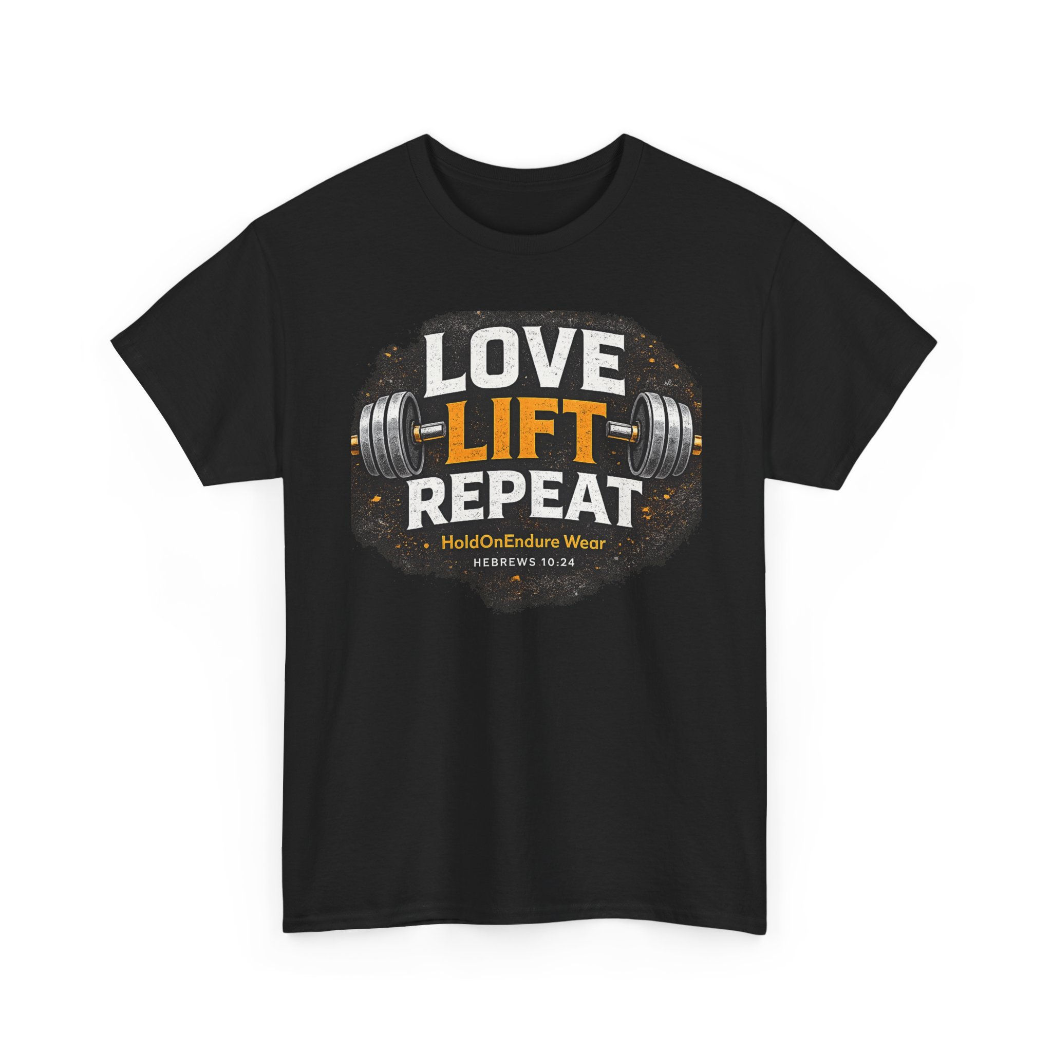 Love Lift Repeat T-Shirt — Motivational Weightlifting Tee for Gym Lovers