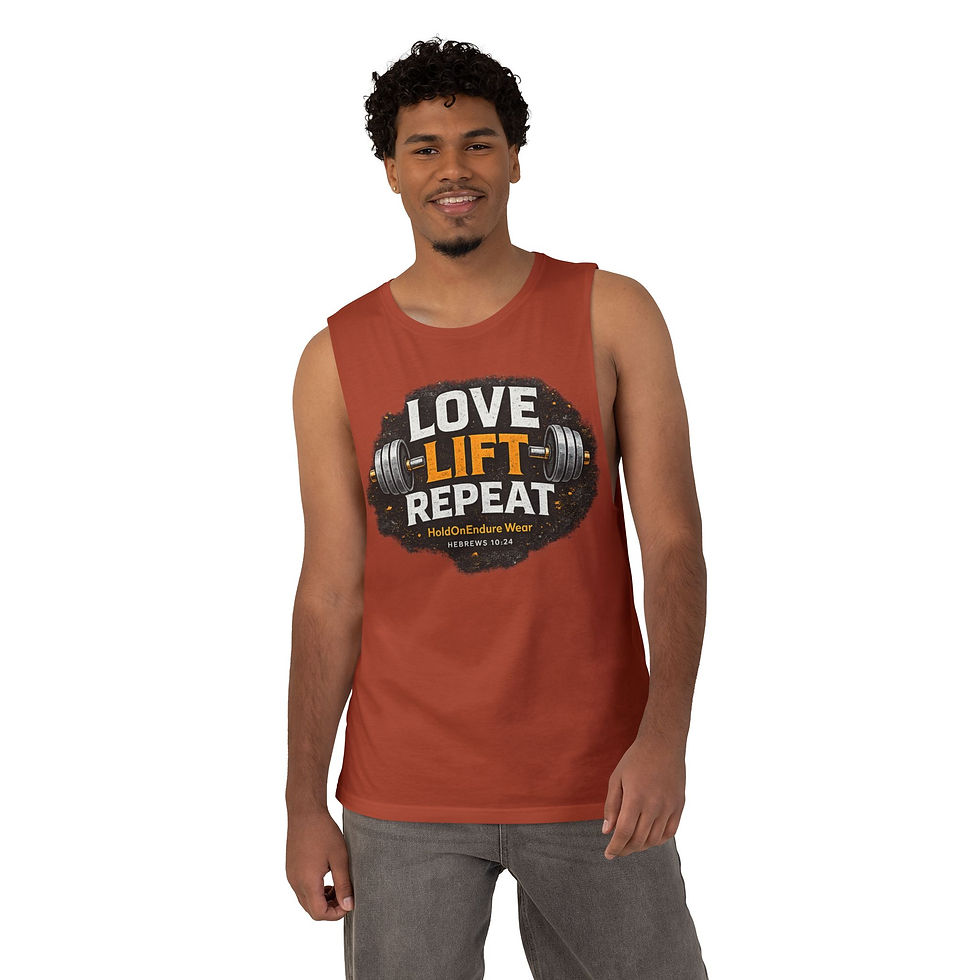 Miniatura: Workout Tank — "Love Lift Repeat" Weightlifting Gym Tank Top